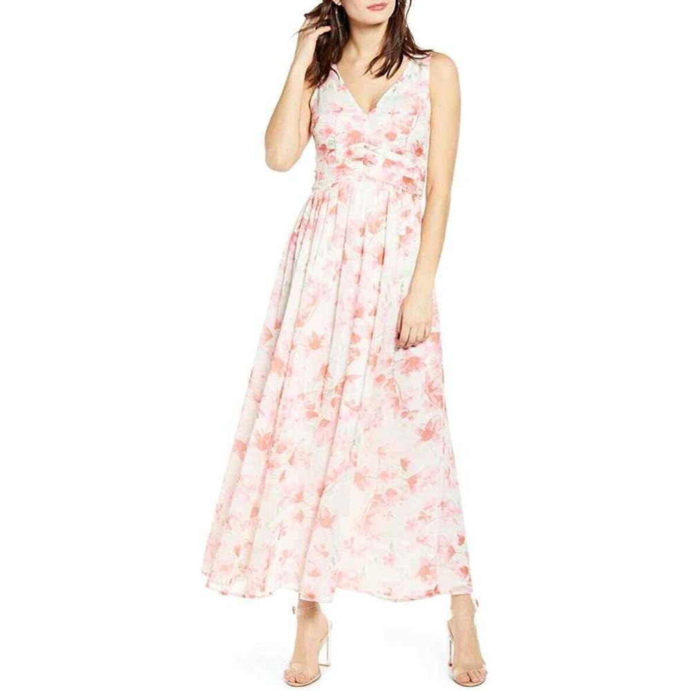 4/$25 Leith Chiffon Max Boho Sleeveless Dress - Picture 1 of 4